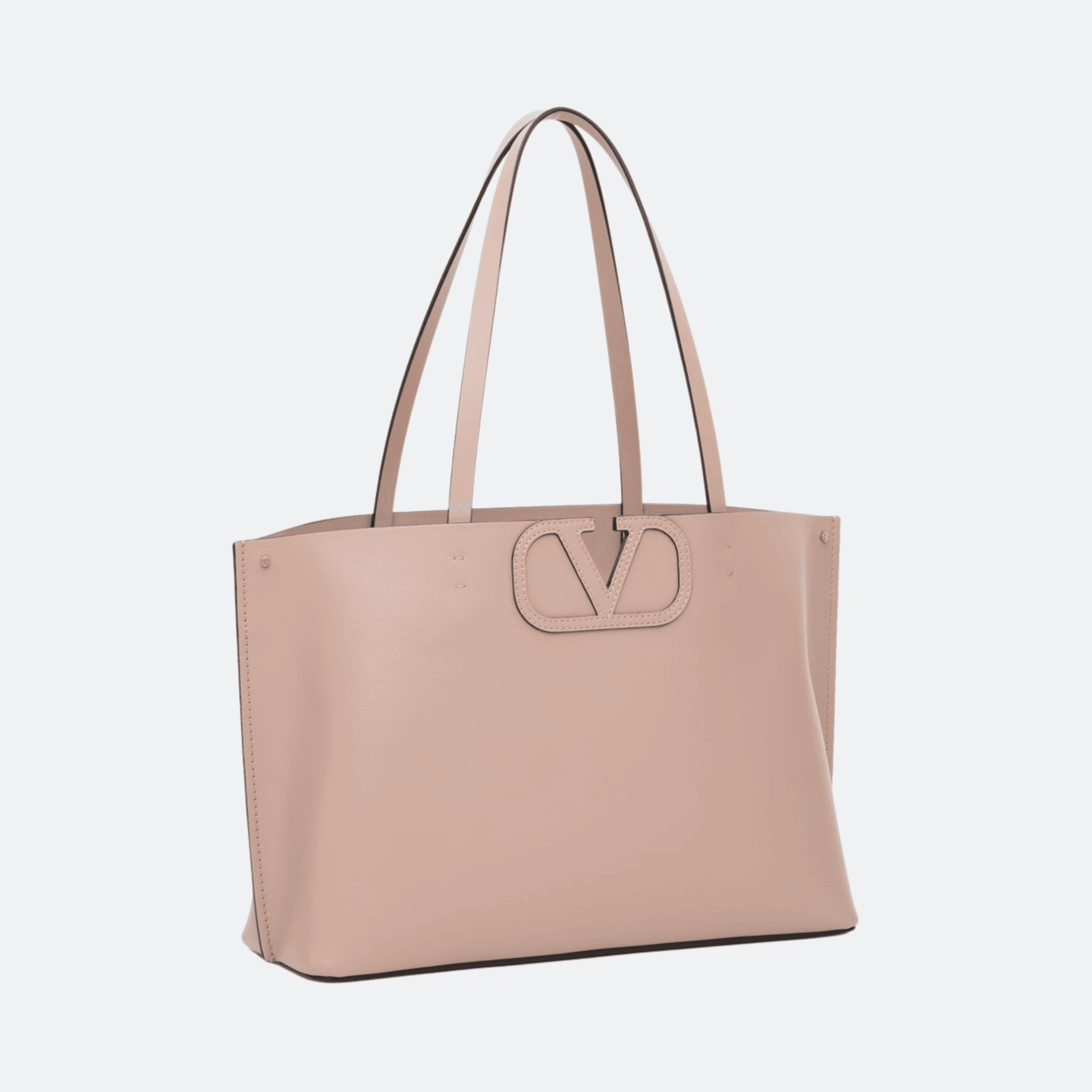 Valentino Fill Me Small Calfskin Shopping Bag For Women - Powder alternate