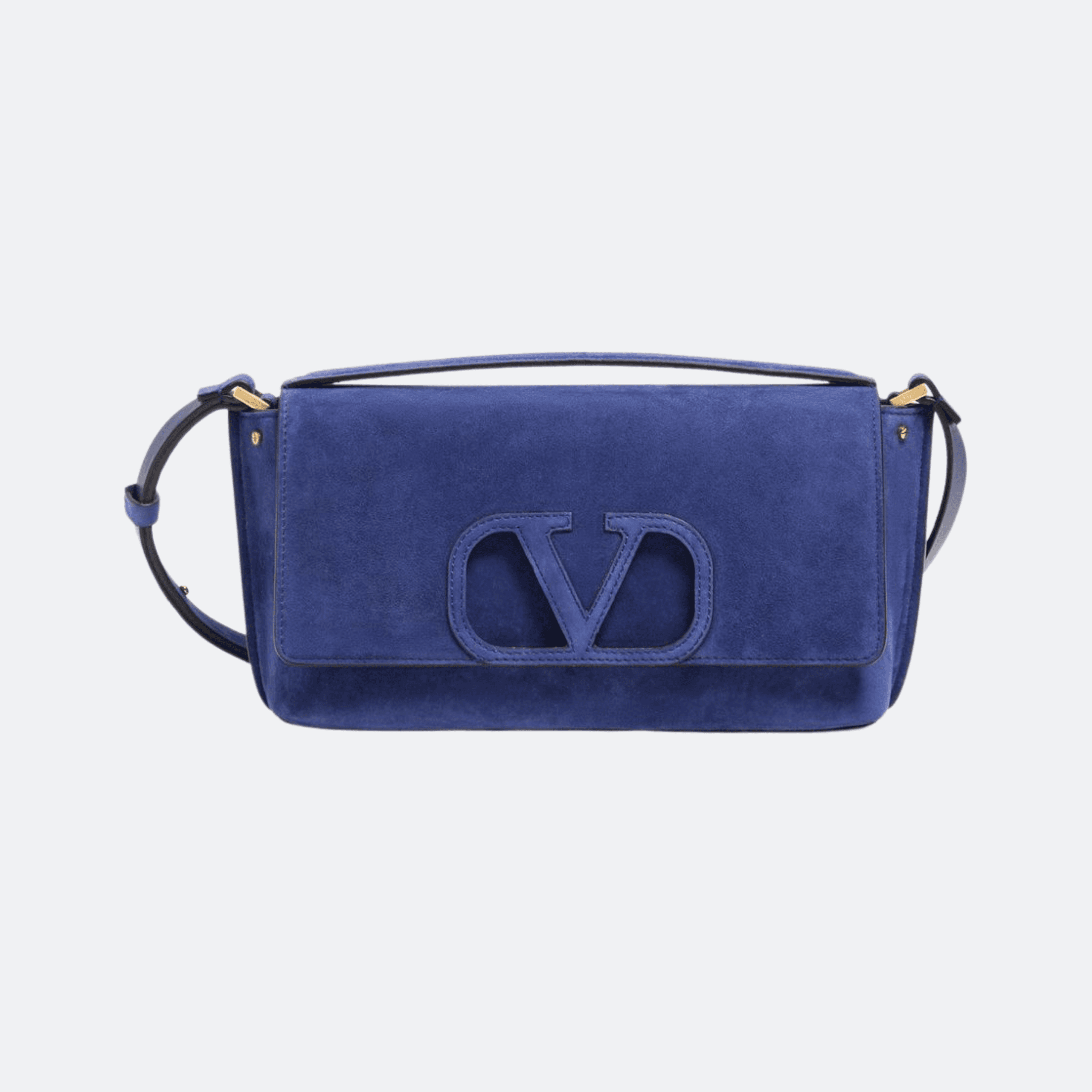 Valentino Fill Me Small Calfskin Shoulder Bag For Women - Blue