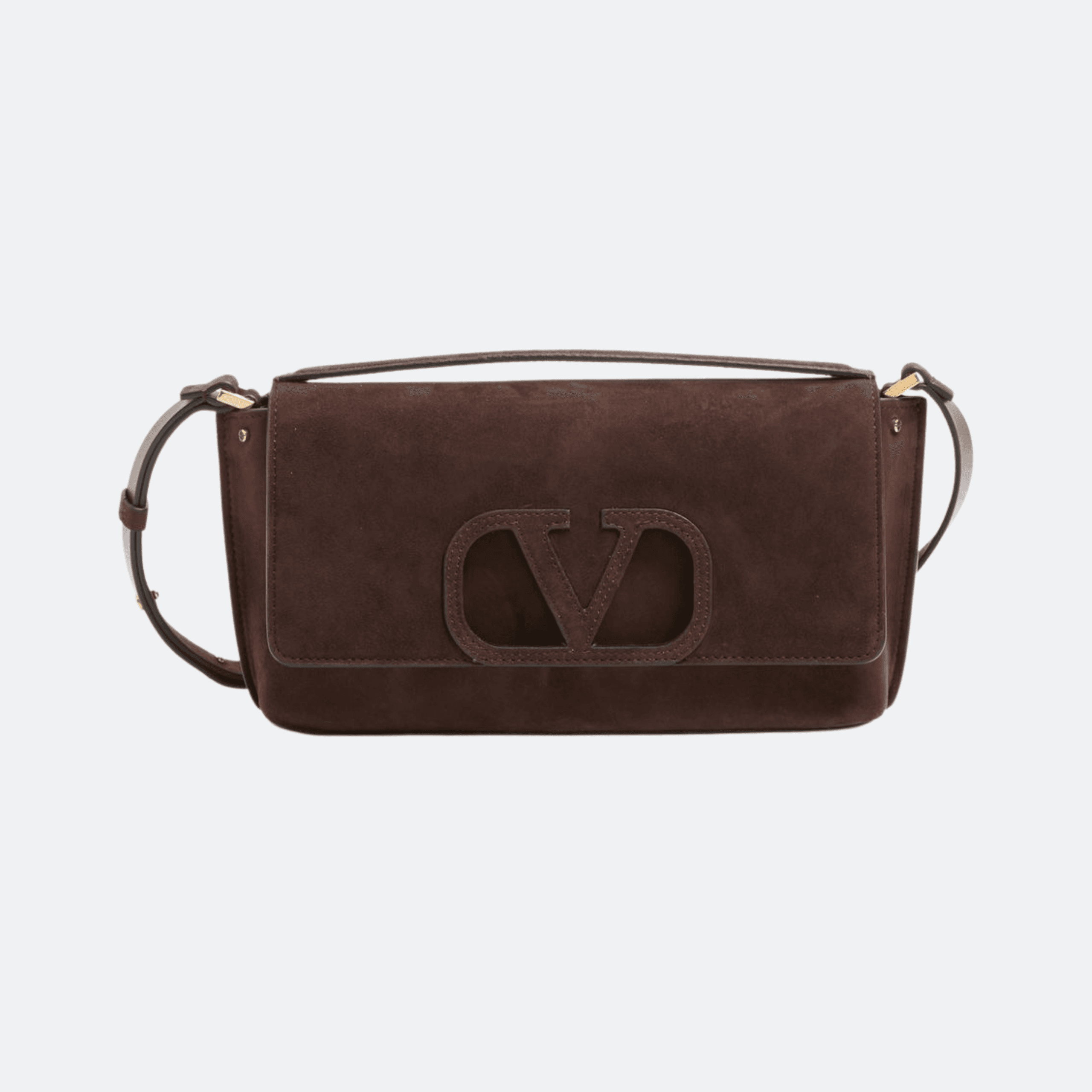 Valentino Fill Me Small Calfskin Shoulder Bag For Women - Brown