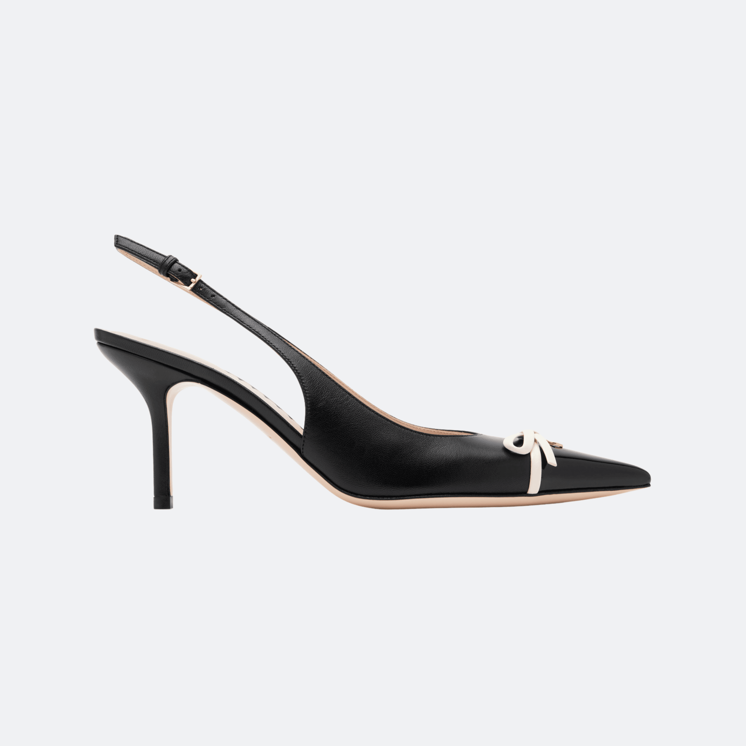 Valentino Garavani Bepointy Slingback Pumps 80MM for Women - Black/Ivory