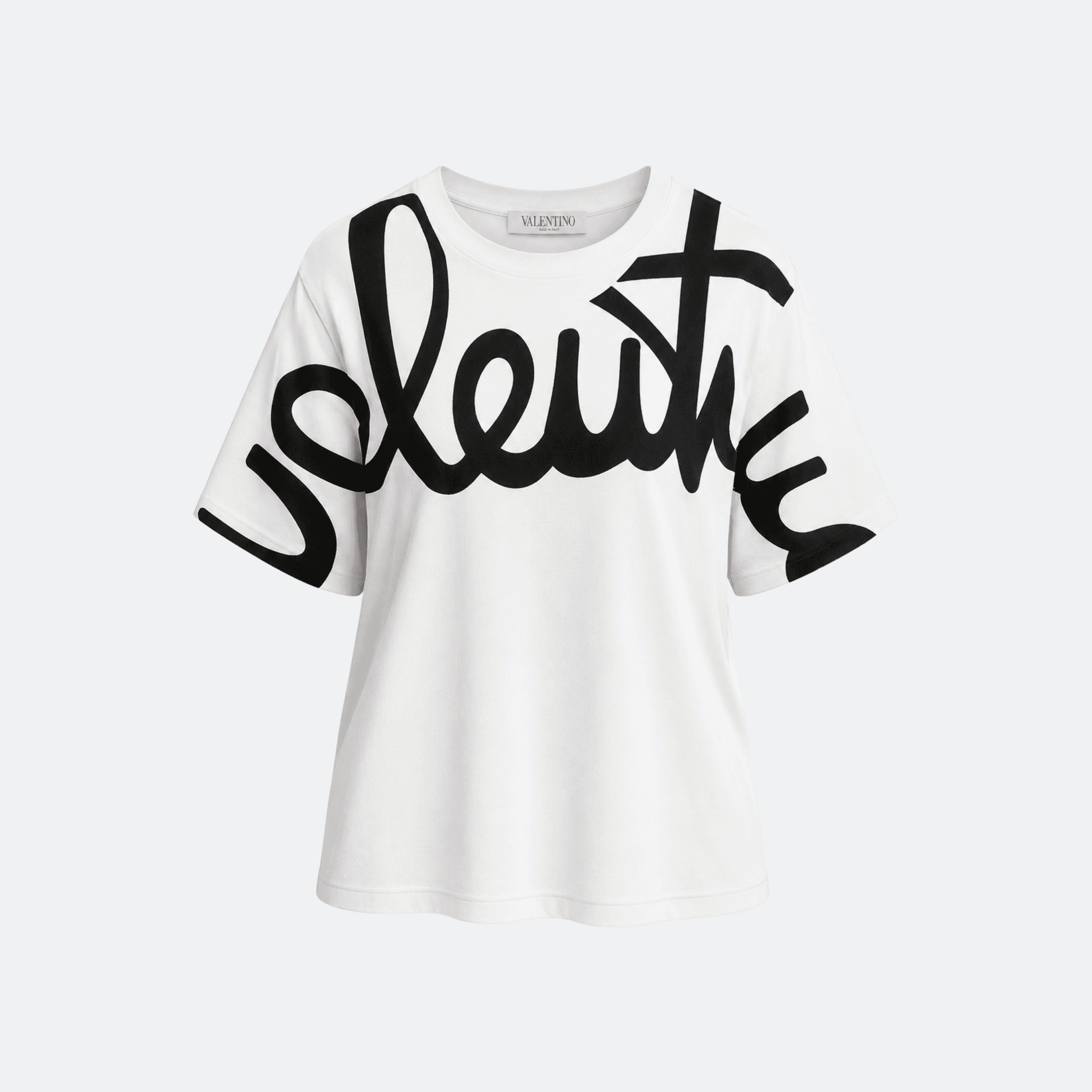 Valentino Garavani Cotton T-Shirt For Women - White - Black