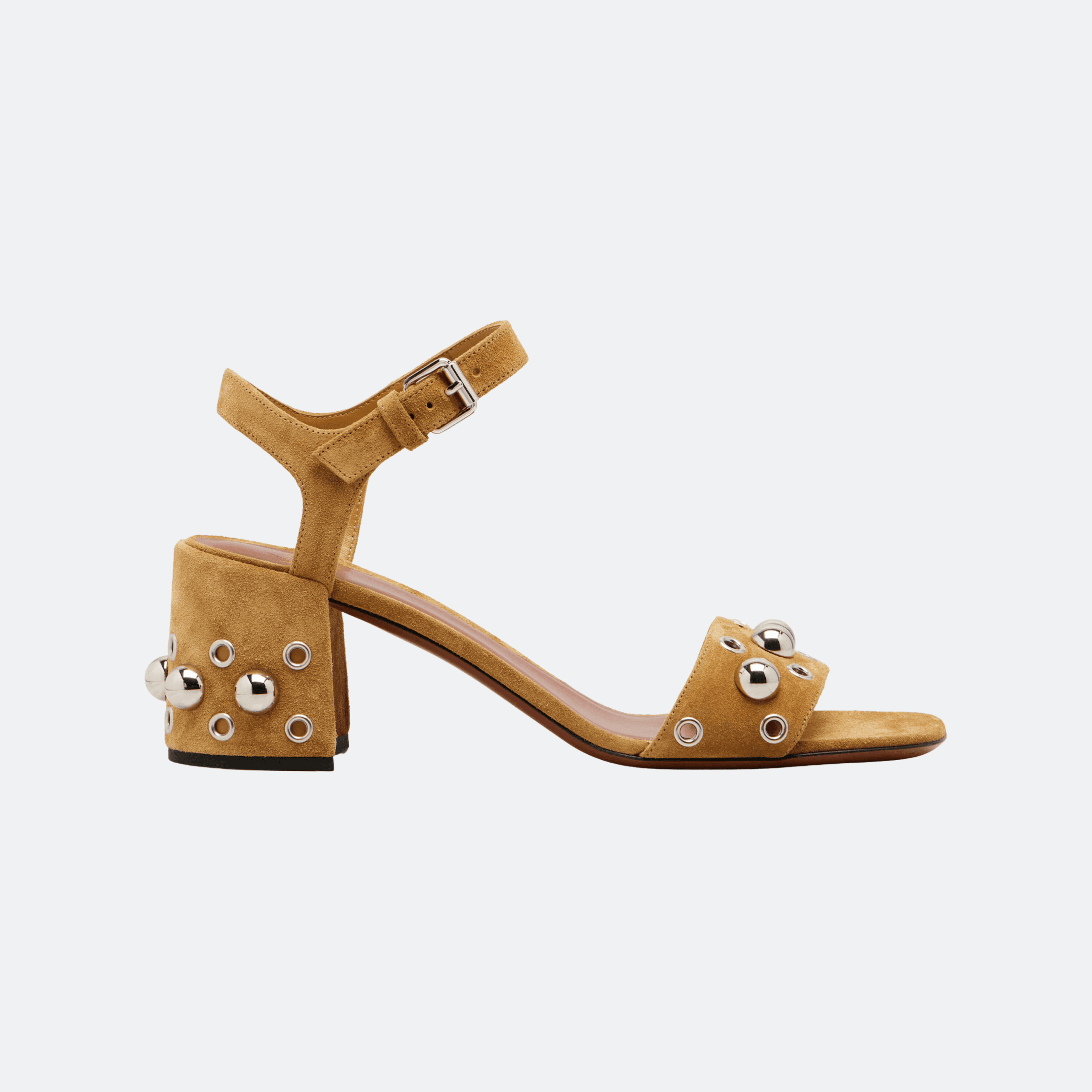 Valentino Garavani Nellcôte 60 Studded Suede Sandals for Women - Camel