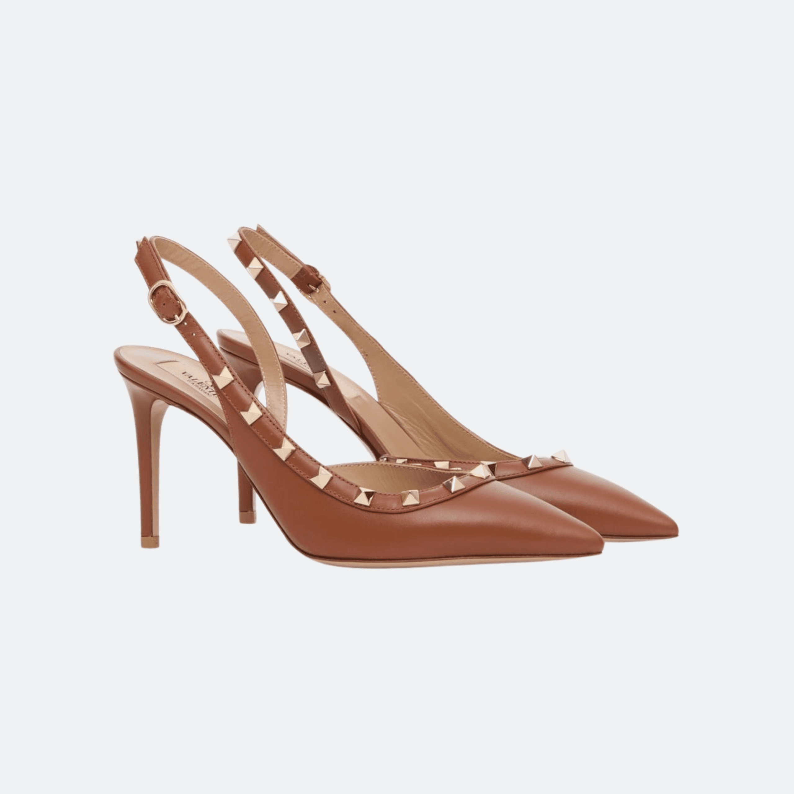 Valentino Garavani Rockstud Slingback Pump – Brown alternate