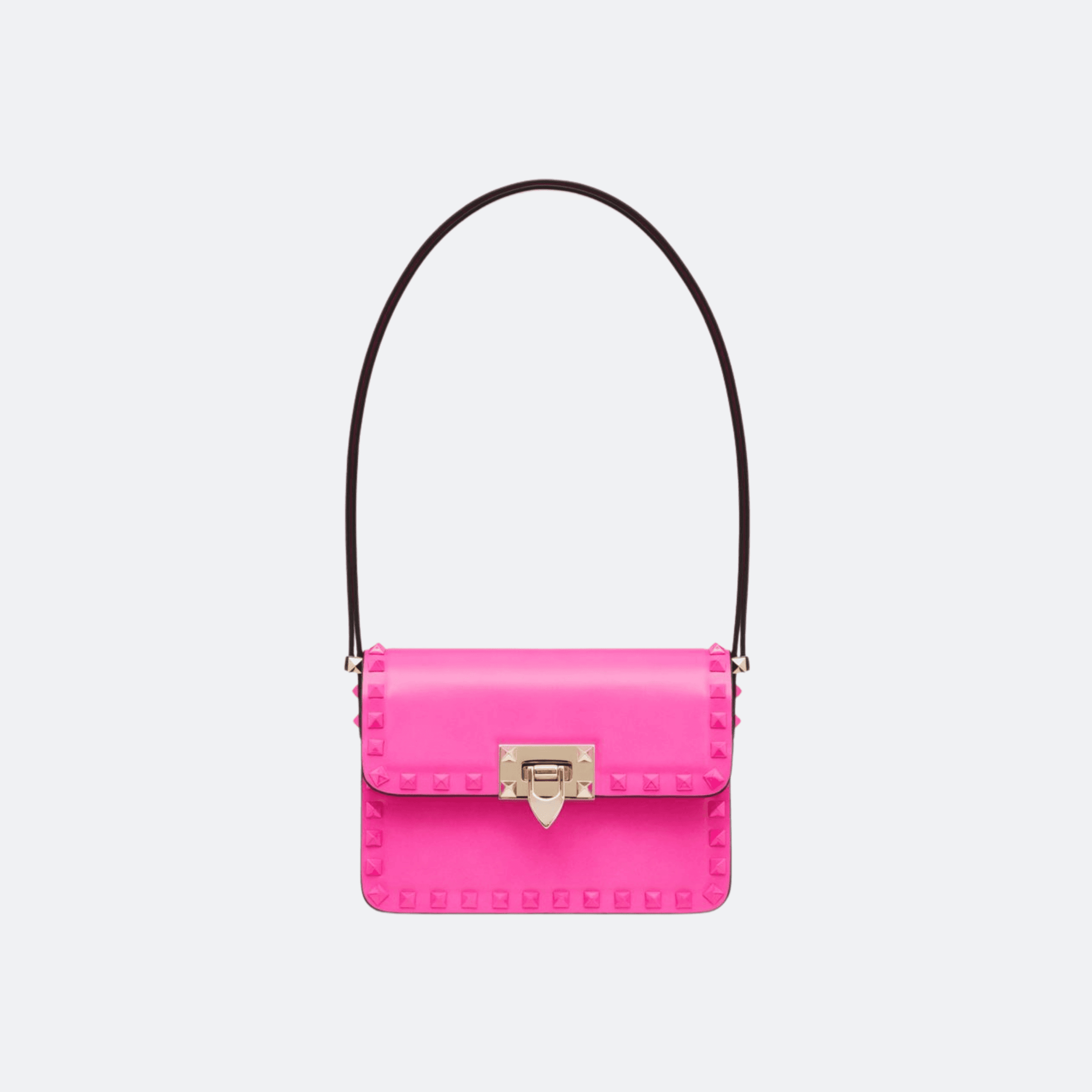 Valentino Garavani Small Rockstud23 Smooth Calfskin Shoulder Bag For Women - Pink