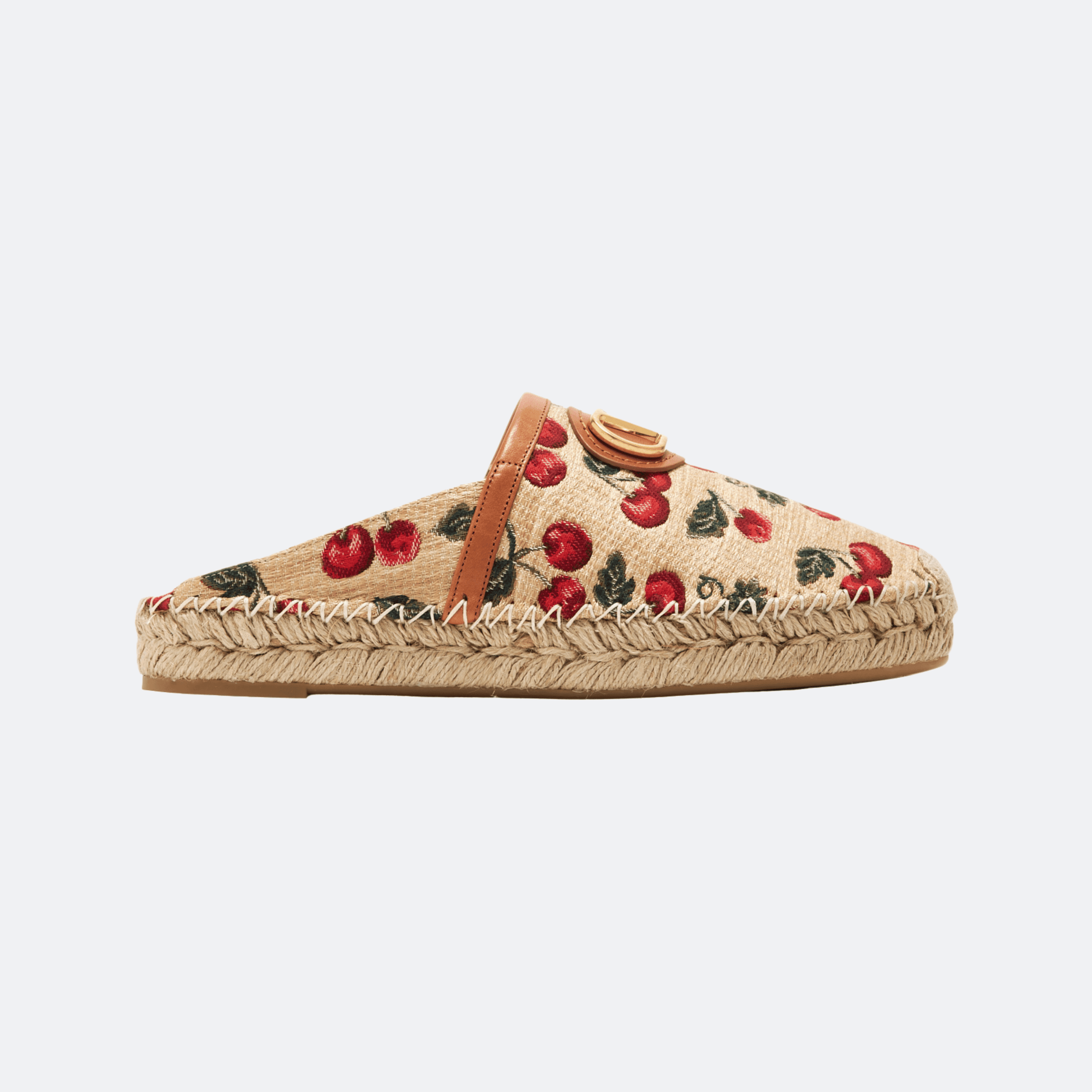Valentino Garavani VLogo Cherryfic Mules for Women - Beige