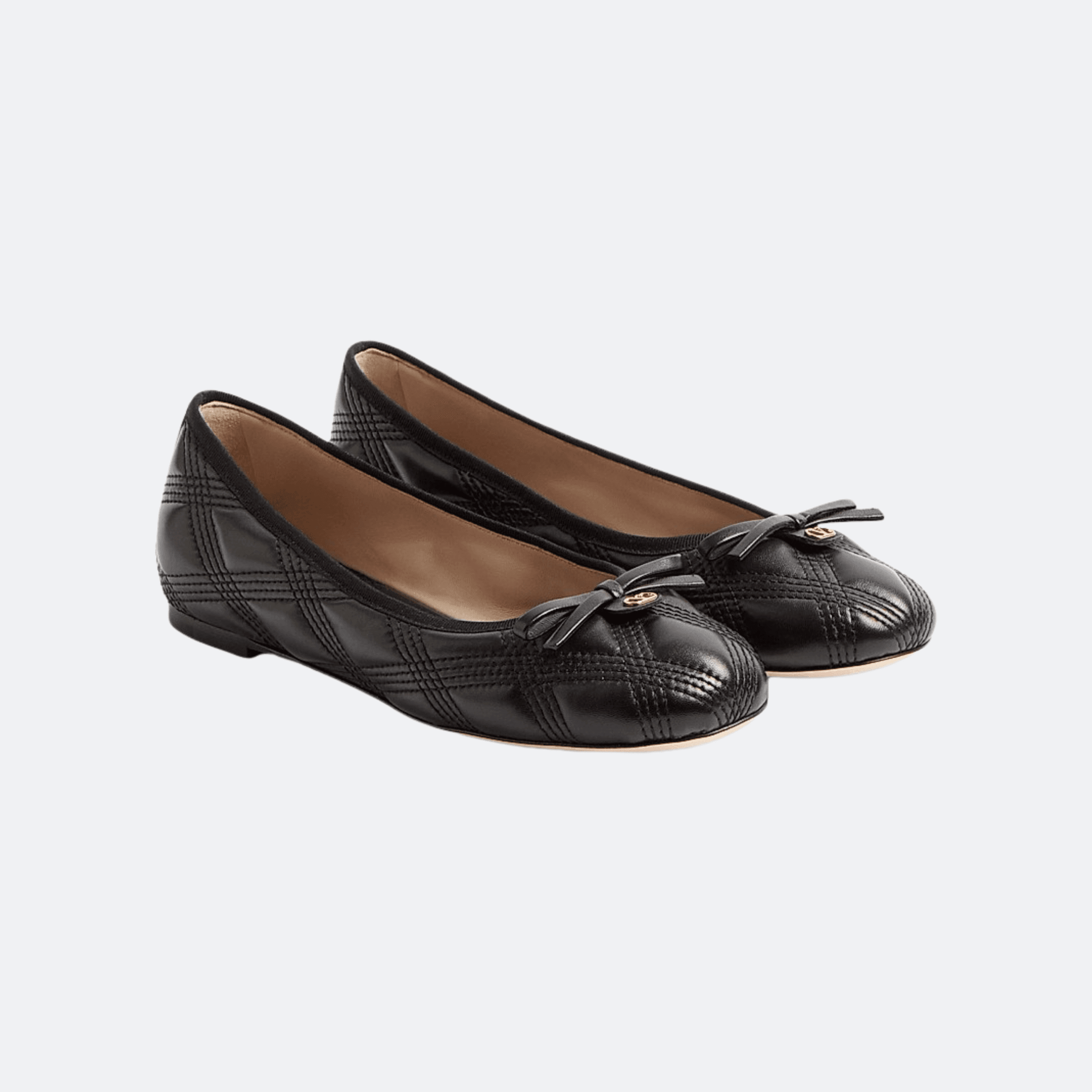 Valentino Garavani VLogo Signature Quilted Leather Ballet Flat - Black alternate
