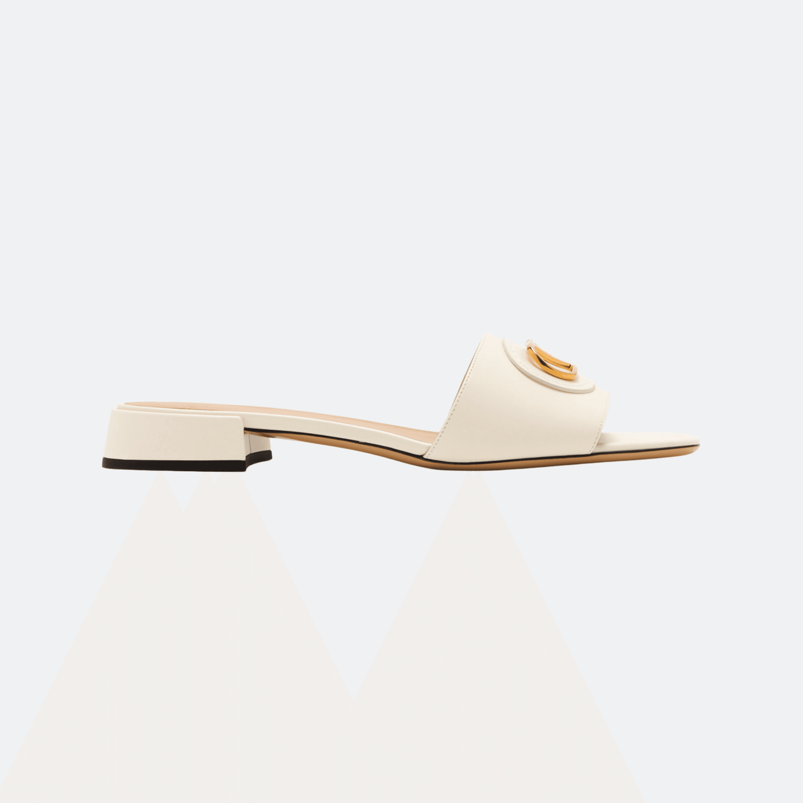 Valentino Garavani VLogo Signature Sandals - Ivory White