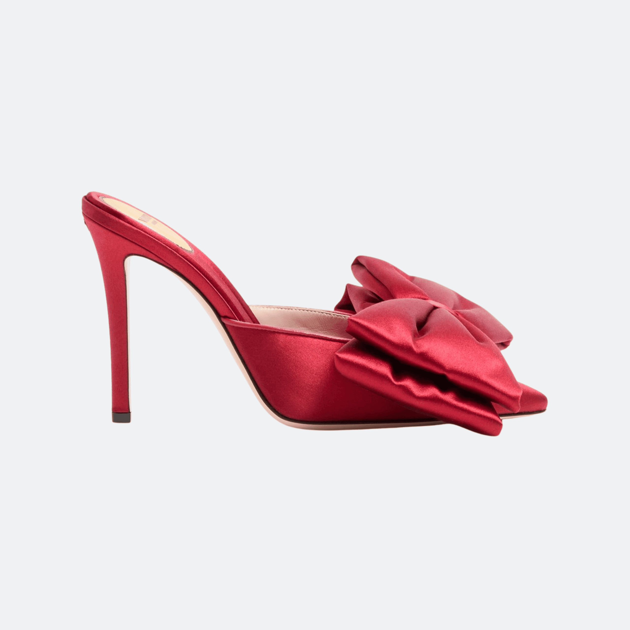 Valentino Garavani Yolande Satin Mule 105MM for Women - Red