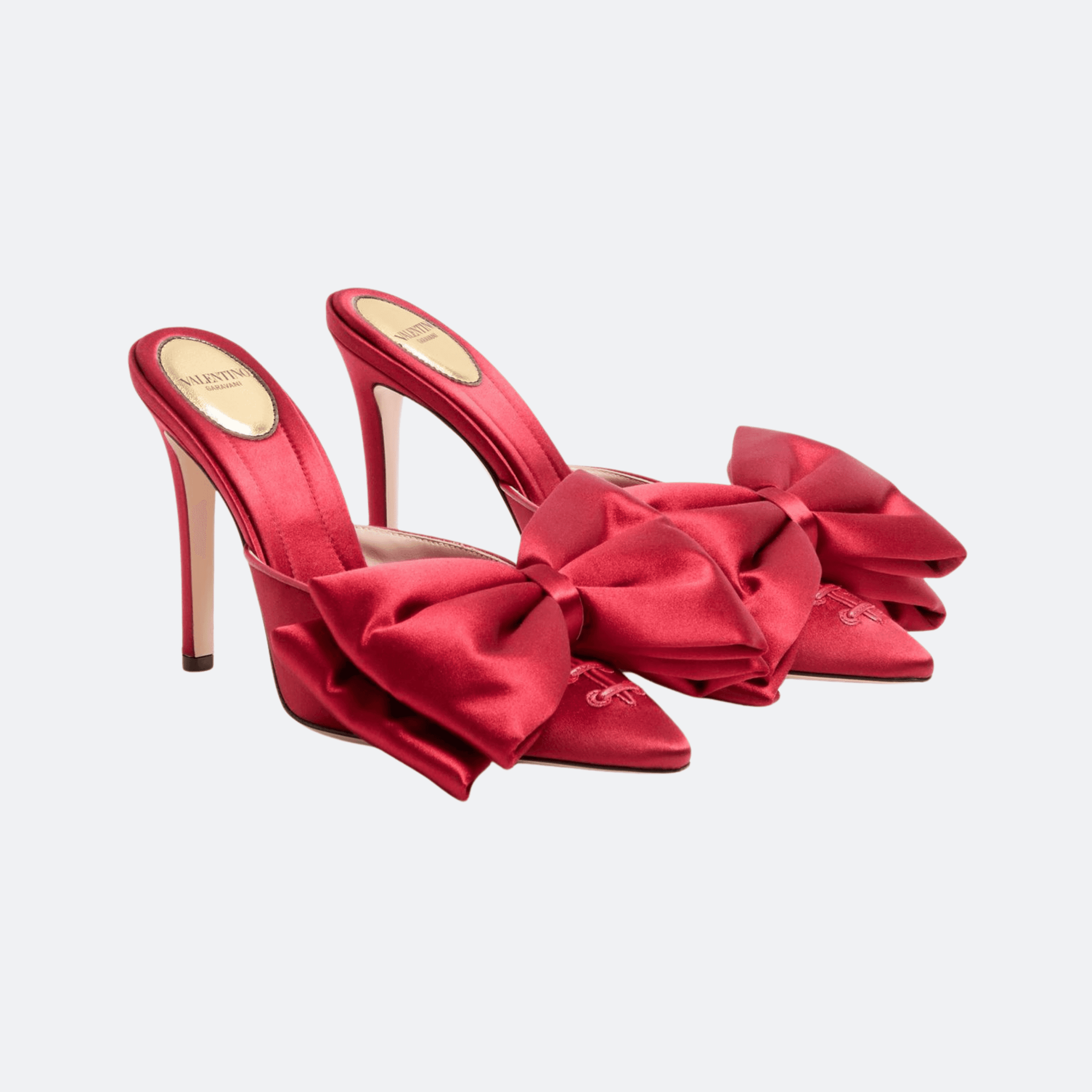 Valentino Garavani Yolande Satin Mule 105MM for Women - Red alternate