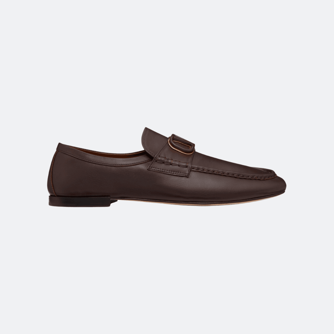 Valentino VLogo Brown Men Loafers
