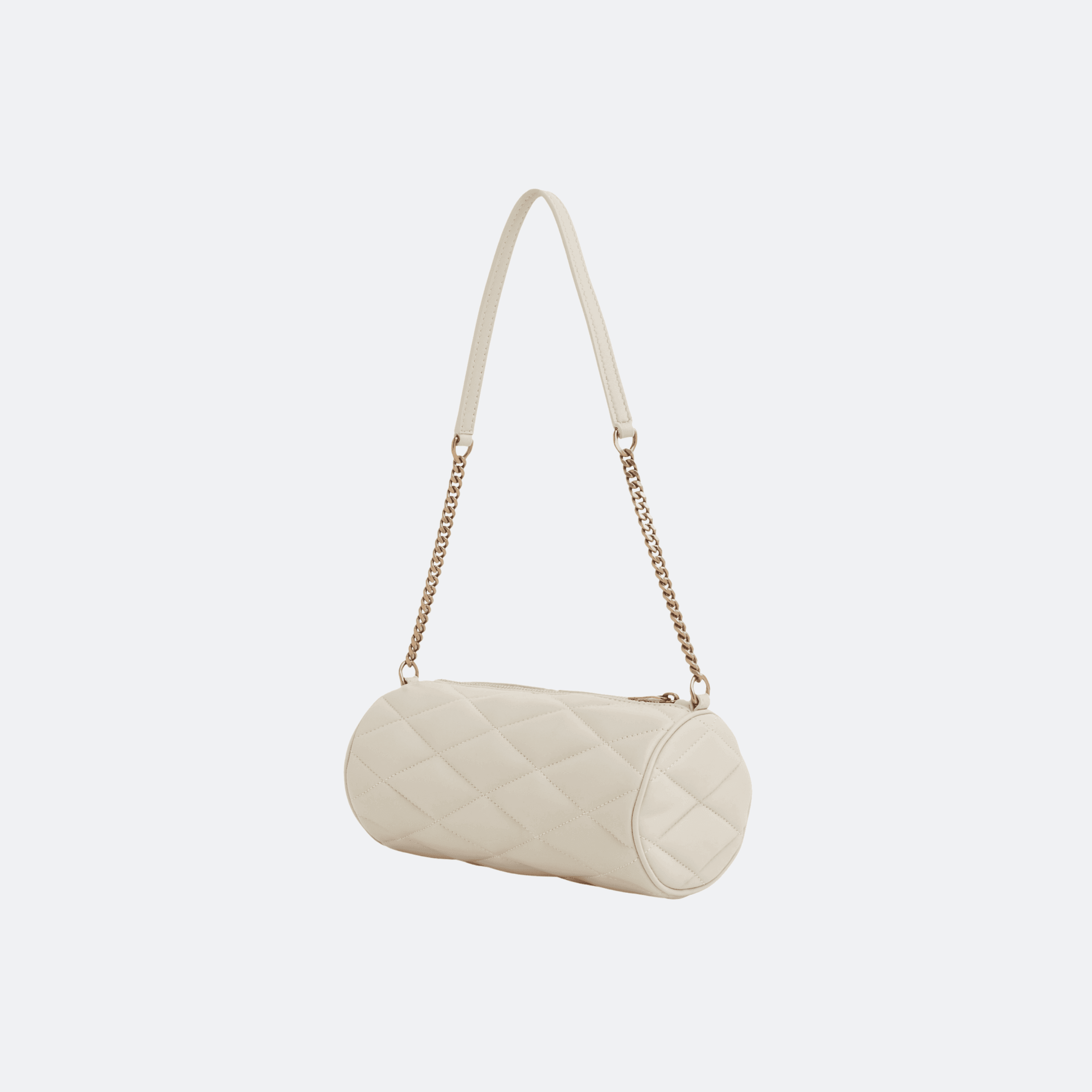 Yves Saint Laurent (YSL) Sade Small Round Tube Shoulder Bag For Women - White alternate