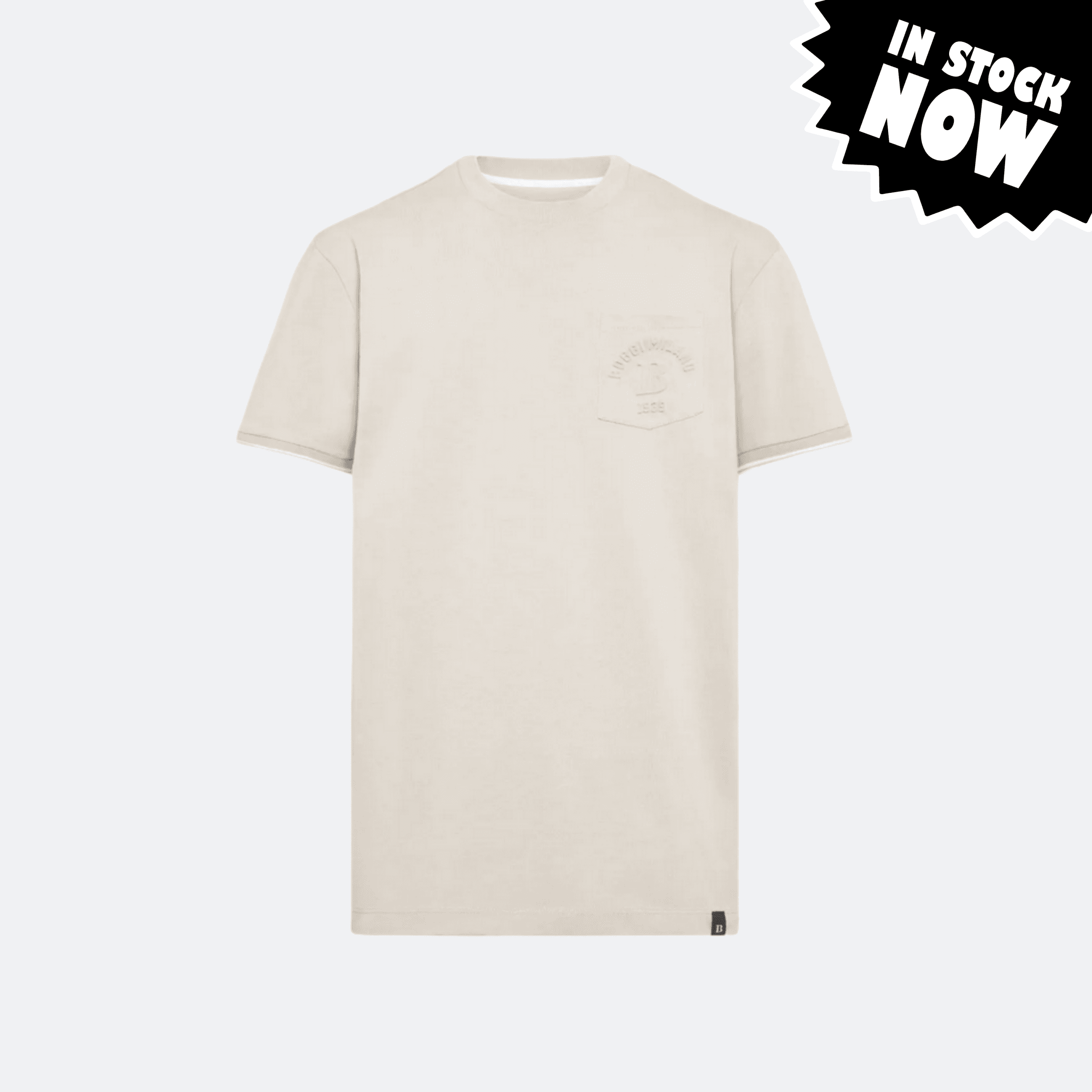 Boggi Milano Logo-Embroidered Cotton T-Shirt- Sand Beige (M,L, XL - In Stock)
