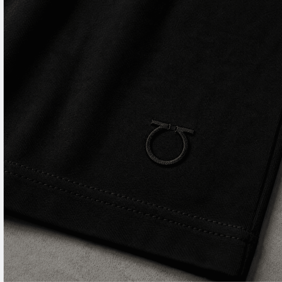 Ferragamo Cotton Jersey T-Shirt for Men with Chest Pocket - Black (XXL in Stock) alternate