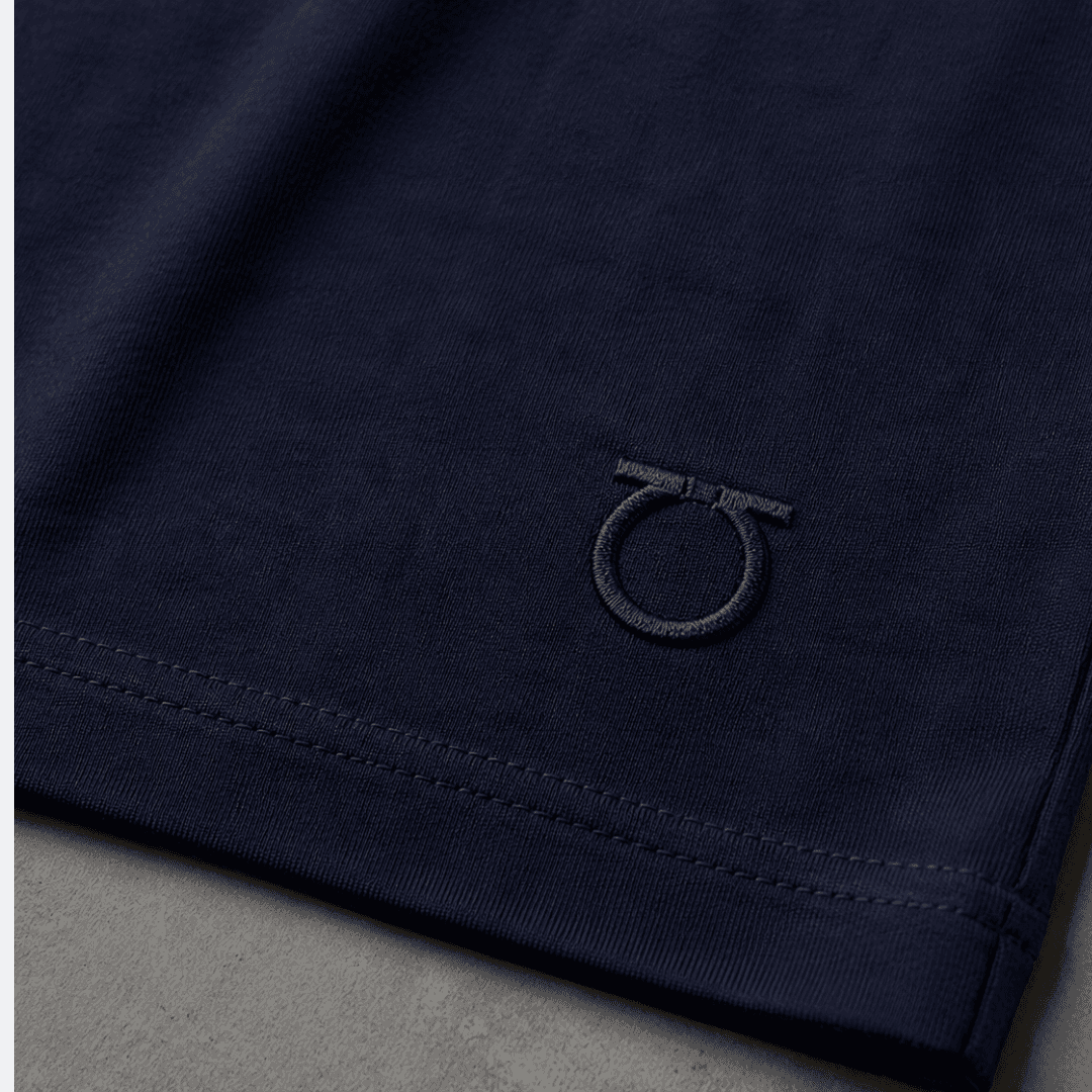 Ferragamo Cotton Jersey T-Shirt for Men with Chest Pocket - Navy (L,XL in Stock) alternate