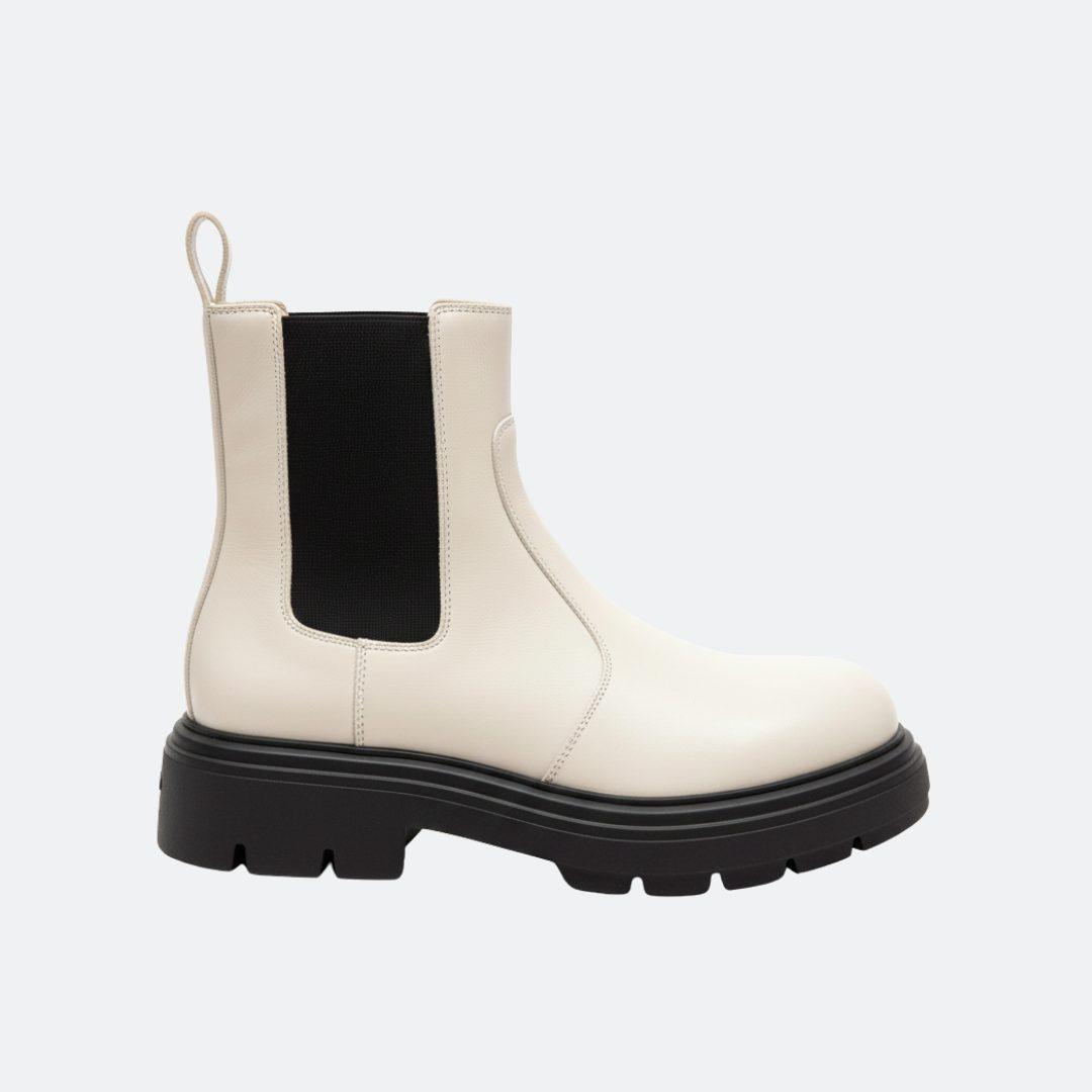 Ferragamo Dollie White Leather Women Ankle Boots