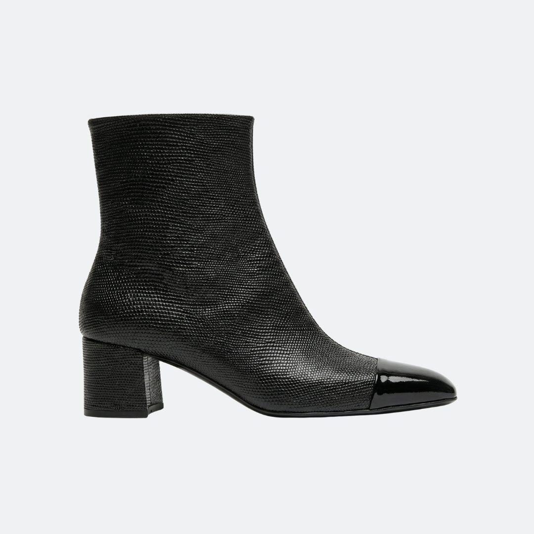 Ferragamo Sambi Black Leather Ankle Boots