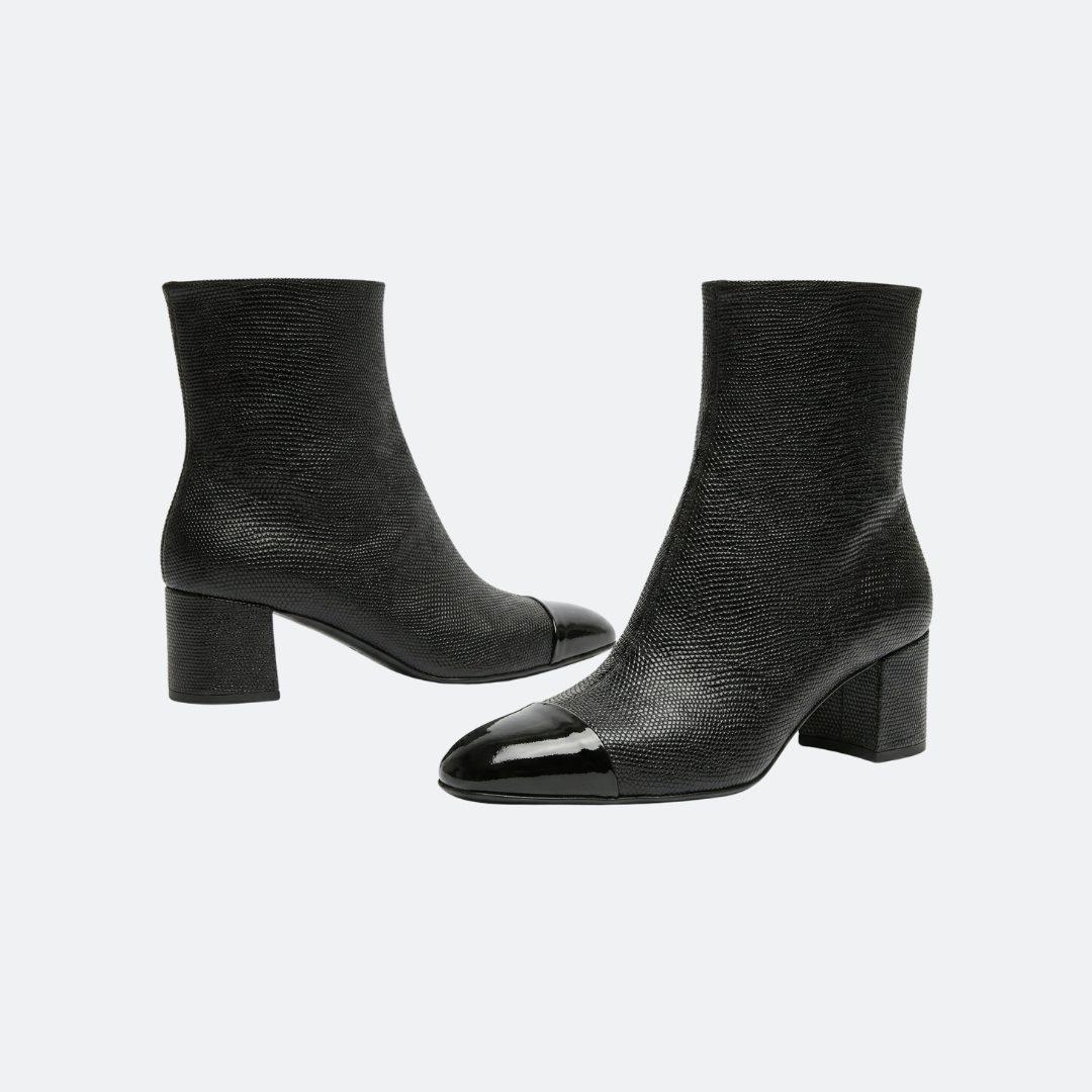 Ferragamo Sambi Black Leather Ankle Boots alternate