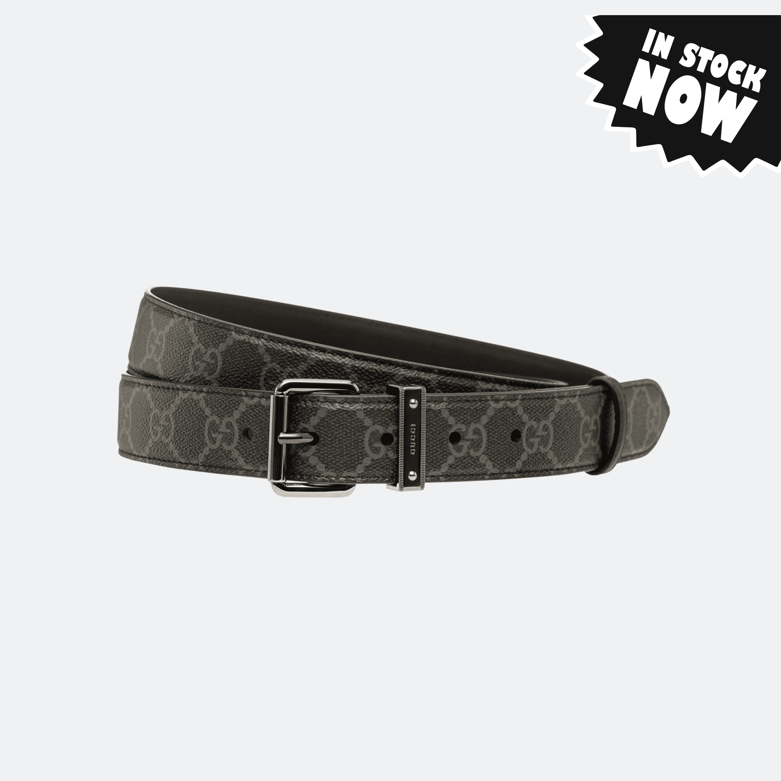 Gucci GG Supreme Belt For Men - Black (95 cm in Stock)