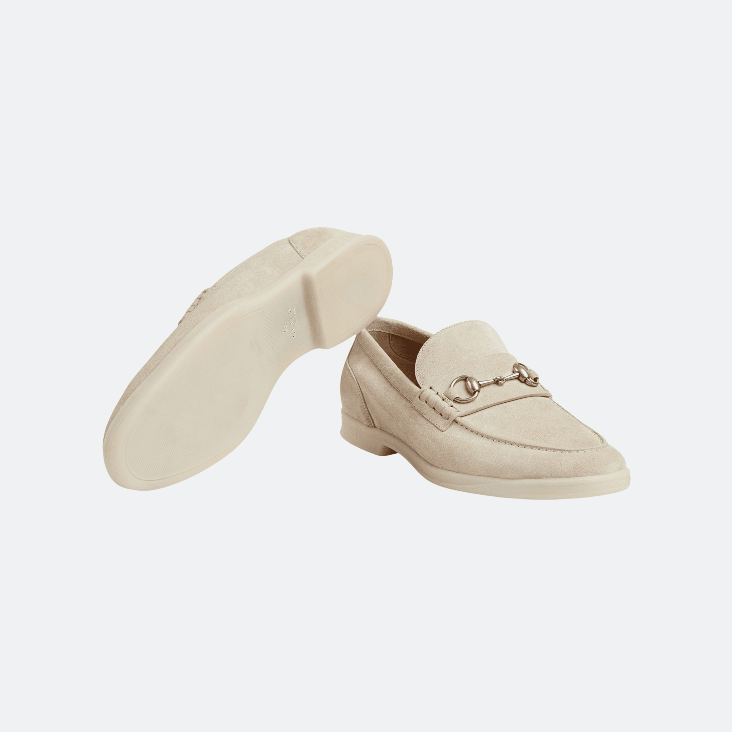 Gucci Horsebit Suede Loafer - Cream alternate