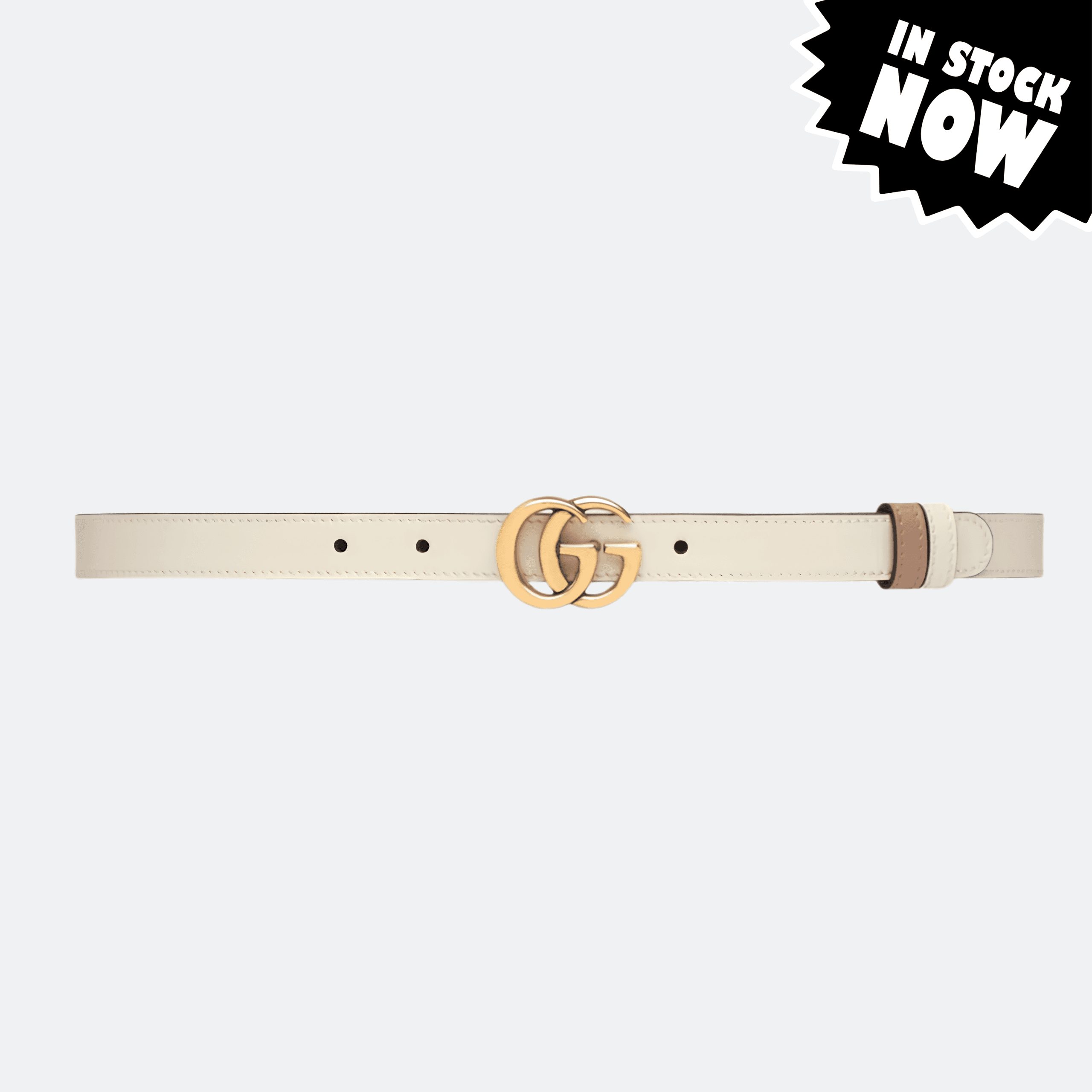 Gucci Reversible Logo-Plaque Belt for Women - Ivory White (110 cm in Stock)