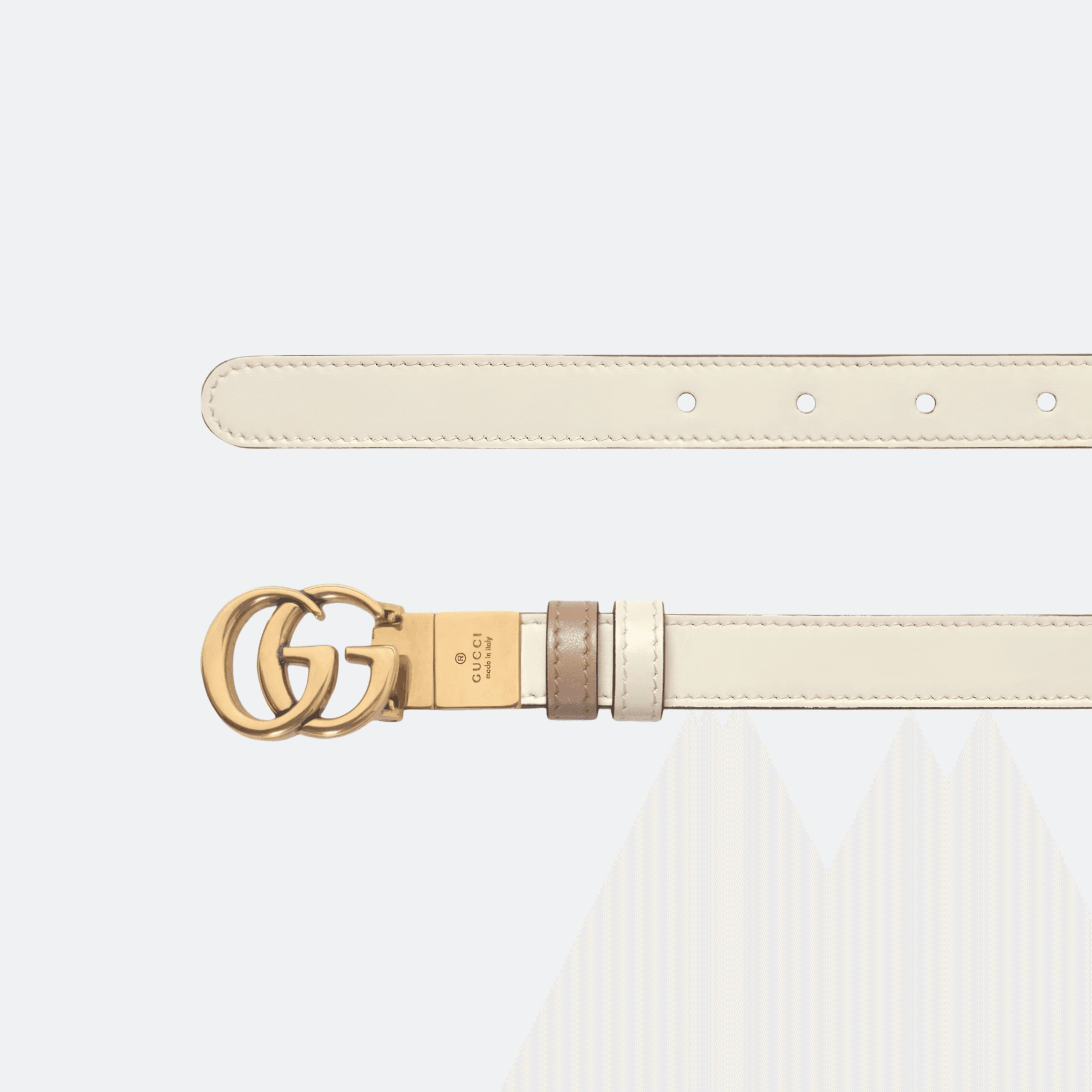Gucci Reversible Logo-Plaque Belt for Women - Ivory White (110 cm in Stock) alternate