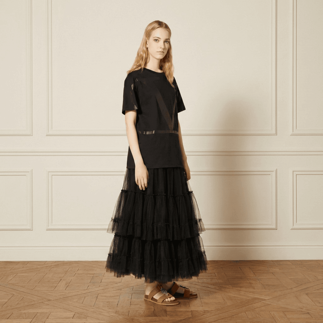 Valentino VLogo Print Cotton T-Shirt – Black alternate